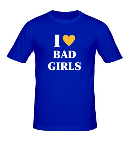 Мужская футболка I love bad girls