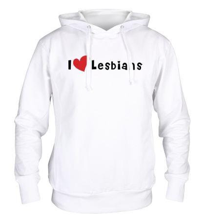Толстовка с капюшоном I love lesbians