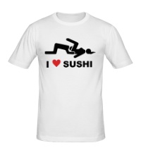 Мужская футболка I love sushi