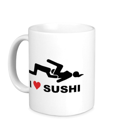 Керамическая кружка I love sushi