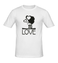 Мужская футболка Love kiss