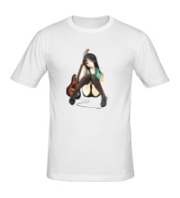 Мужская футболка Аниме девушка с гитарой