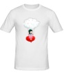 Мужская футболка «Девочка на облаке» - Фото 1