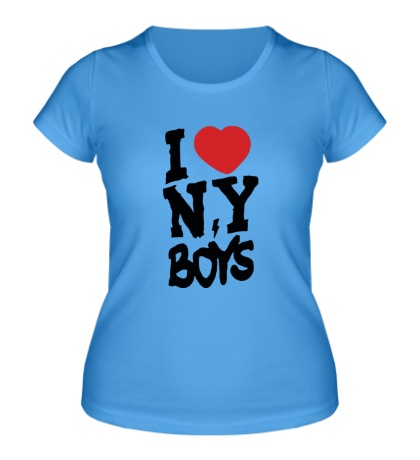 Купить женскую футболку I love New York Boys