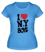Женская футболка «I love New York Boys» - Фото 1
