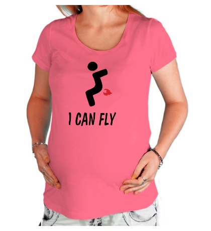 Футболка для беременной «I can fly»