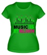 Женская футболка «Music is my religion» - Фото 1
