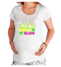 Футболка для беременной Music is my religion