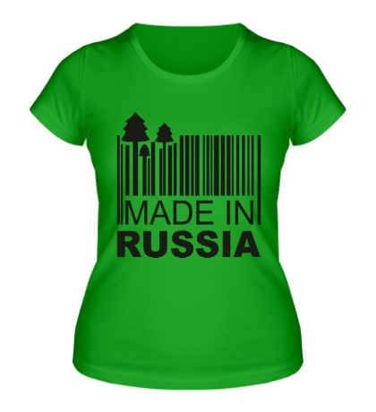Женская футболка Made in Russia: Barcode