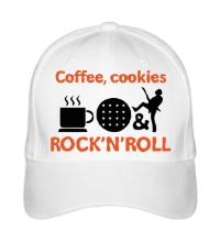 Бейсболка Coffee, cookies, Rock-n-Roll