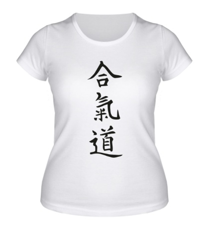 Женская футболка Айкидо иероглиф