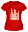 Женская футболка «Светящийся эквалайзер» - Фото 1