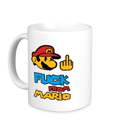 Керамическая кружка Fuck from Mario