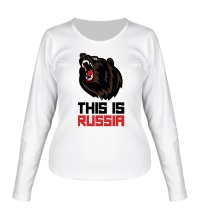 Женский лонгслив Bear: This is Russia