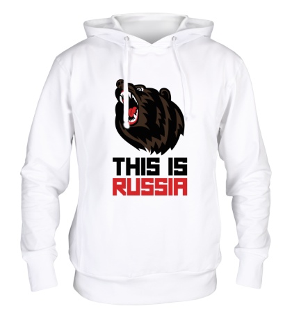 Толстовка с капюшоном «Bear: This is Russia»