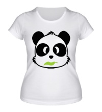 Женская футболка Панда с листиком