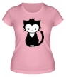 Женская футболка «Сонный котенок» - Фото 1