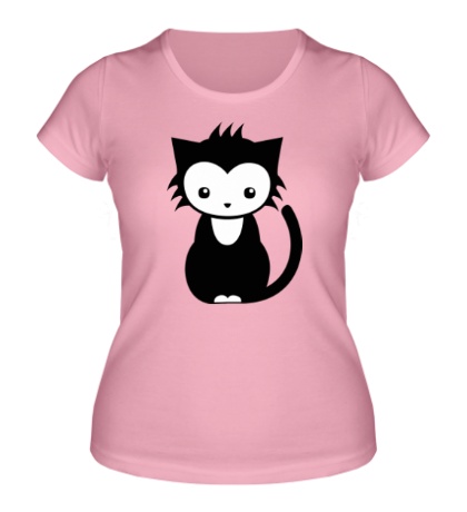 Женская футболка Сонный котенок