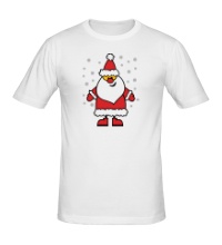 Мужская футболка Дед Мороз под снегом