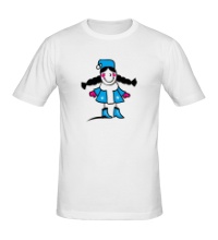 Мужская футболка Девочка-снегурка