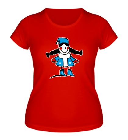 Женская футболка «Девочка-снегурка»