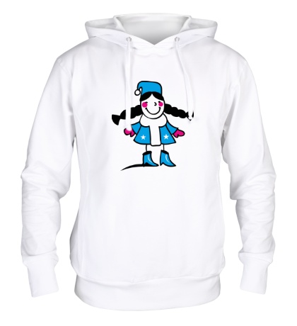 Толстовка с капюшоном «Девочка-снегурка»