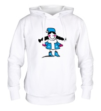 Толстовка с капюшоном Девочка-снегурка