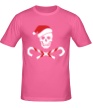 Мужская футболка «Новогодний череп с ленедцами» - Фото 1