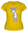 Женская футболка «Подозрительный олень» - Фото 1