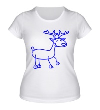 Женская футболка Хитрющий олень