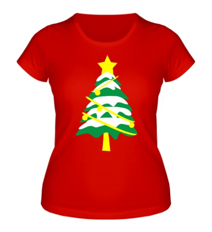 Женская футболка «Праздничная ёлка»