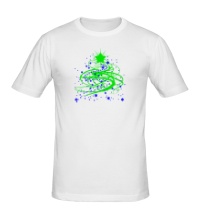 Мужская футболка Звездная новогодняя елка