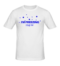 Мужская футболка Im freezing, hug me