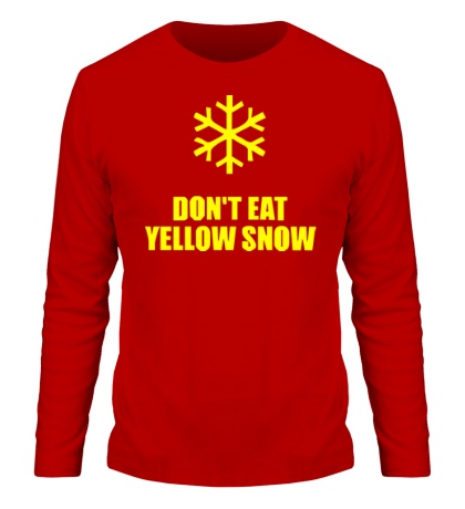 Мужской лонгслив «Не ешьте жёлый снег»