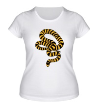 Женская футболка Полосатая змея