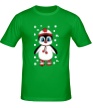 Мужская футболка «Новогодний пингвин» - Фото 1