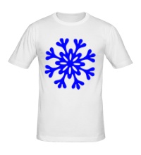 Мужская футболка Синяя снежинка