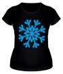 Женская футболка «Синяя снежинка» - Фото 1