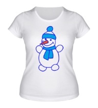 Женская футболка Веселый снеговик