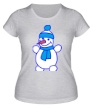 Женская футболка «Веселый снеговик» - Фото 1