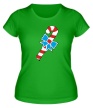 Женская футболка «Рождественский леденец» - Фото 1