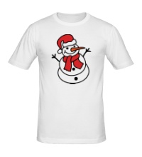 Мужская футболка Забавный снеговик