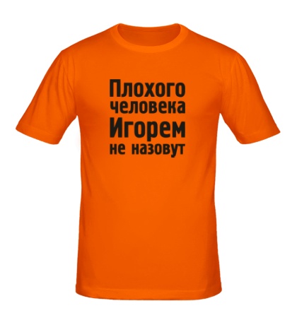 Мужская футболка «Плохого человека Игорем не назовут»