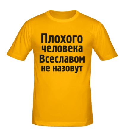 Мужская футболка «Плохого человека Всеславом не назовут»