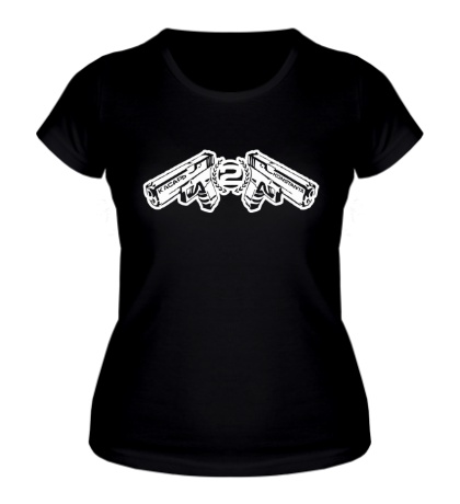 Женская футболка «2 ствола»