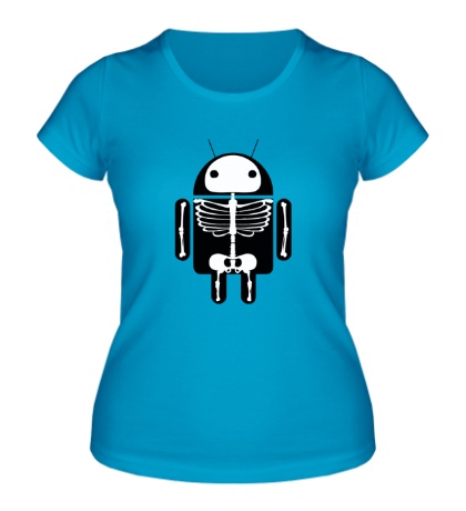 Женская футболка Скелет Android