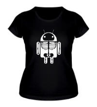 Женская футболка Скелет Android