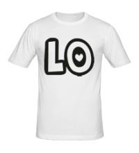 Мужская футболка Love половинки LO