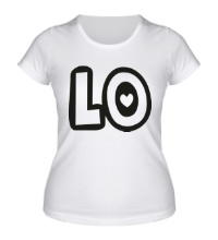 Женская футболка Love половинки LO