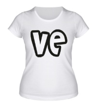 Женская футболка Love половинки VE